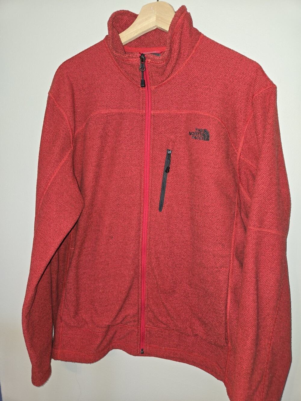 North Face Jacket Mens XL Red Canyonlands Soft Fleece Full Zip Hiking Outdoor